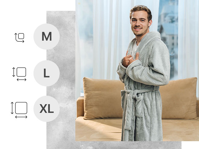 Szlafrok Warm Hug szary Dormeo